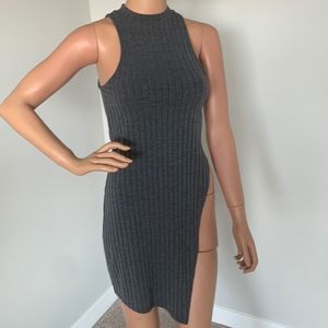 Express ribbed side cut gray shirt size XS